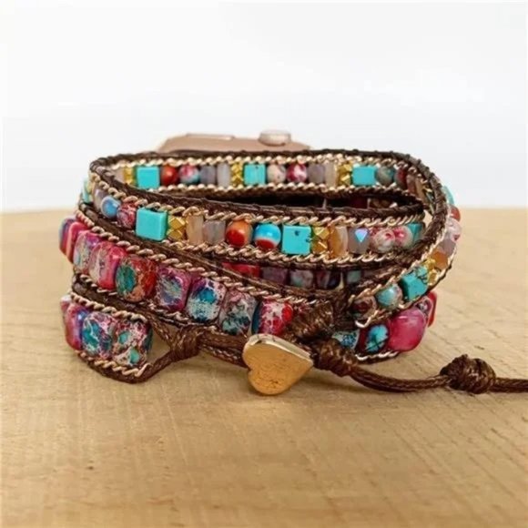 NEW Boho Beaded Stretchy Apple Watch Band